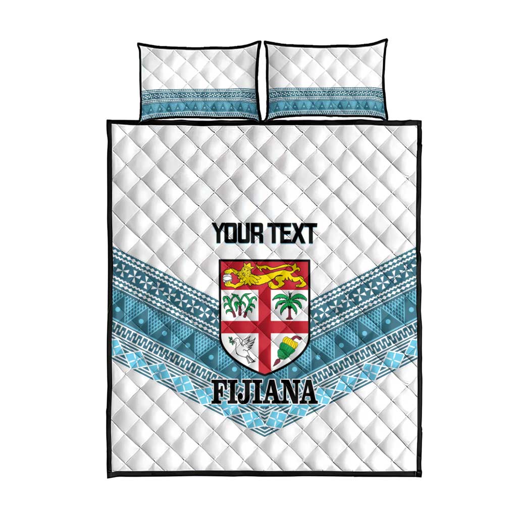 Custom Fiji Tapa Rugby 2025 Quilt Bed Set Go Champions Fijiana LT14 - Polynesian Pride