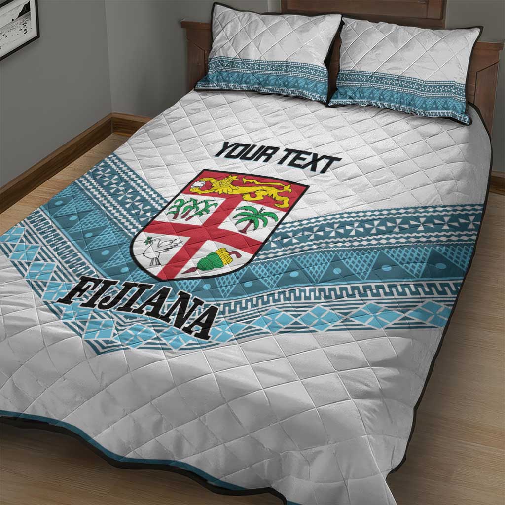 Custom Fiji Tapa Rugby 2025 Quilt Bed Set Go Champions Fijiana LT14 - Polynesian Pride