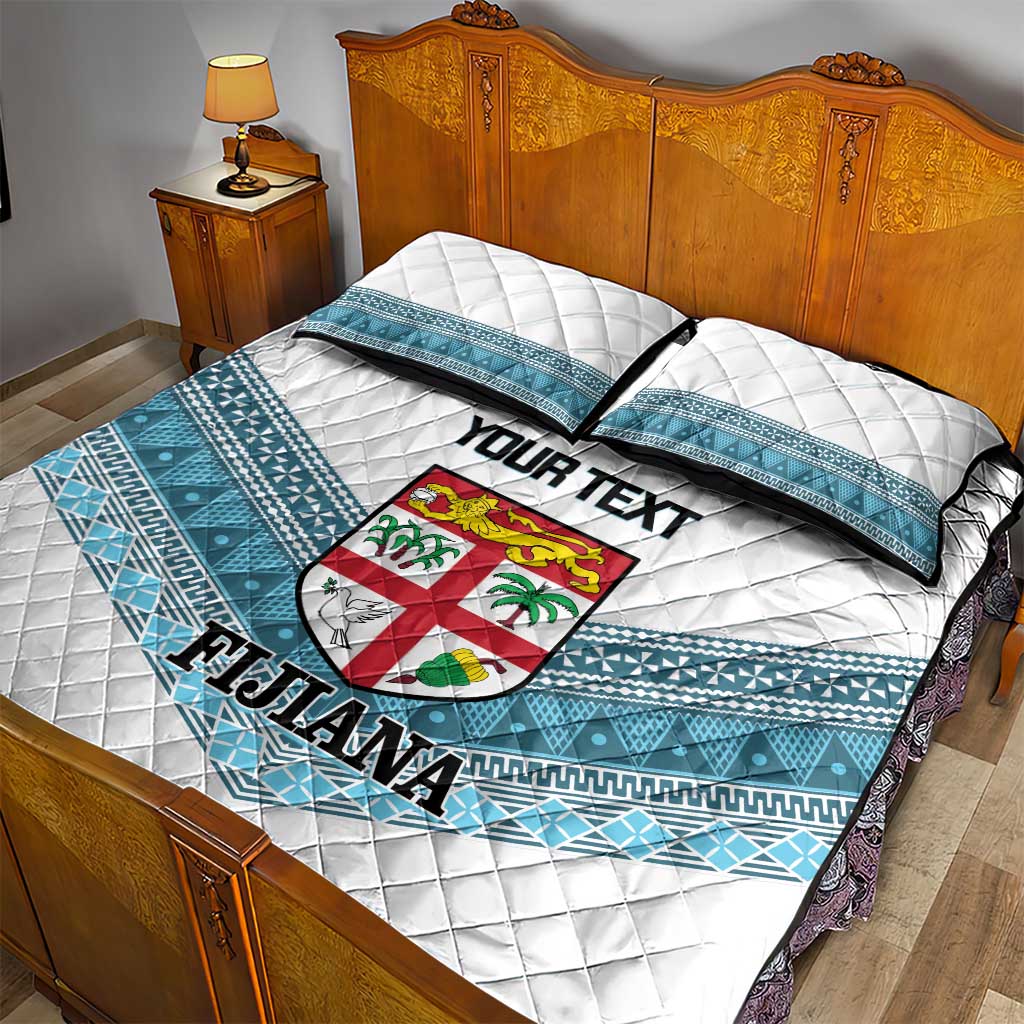 Custom Fiji Tapa Rugby 2025 Quilt Bed Set Go Champions Fijiana LT14 - Polynesian Pride