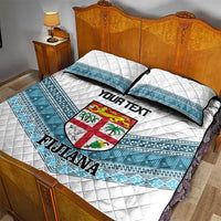 Custom Fiji Tapa Rugby 2025 Quilt Bed Set Go Champions Fijiana LT14 - Polynesian Pride
