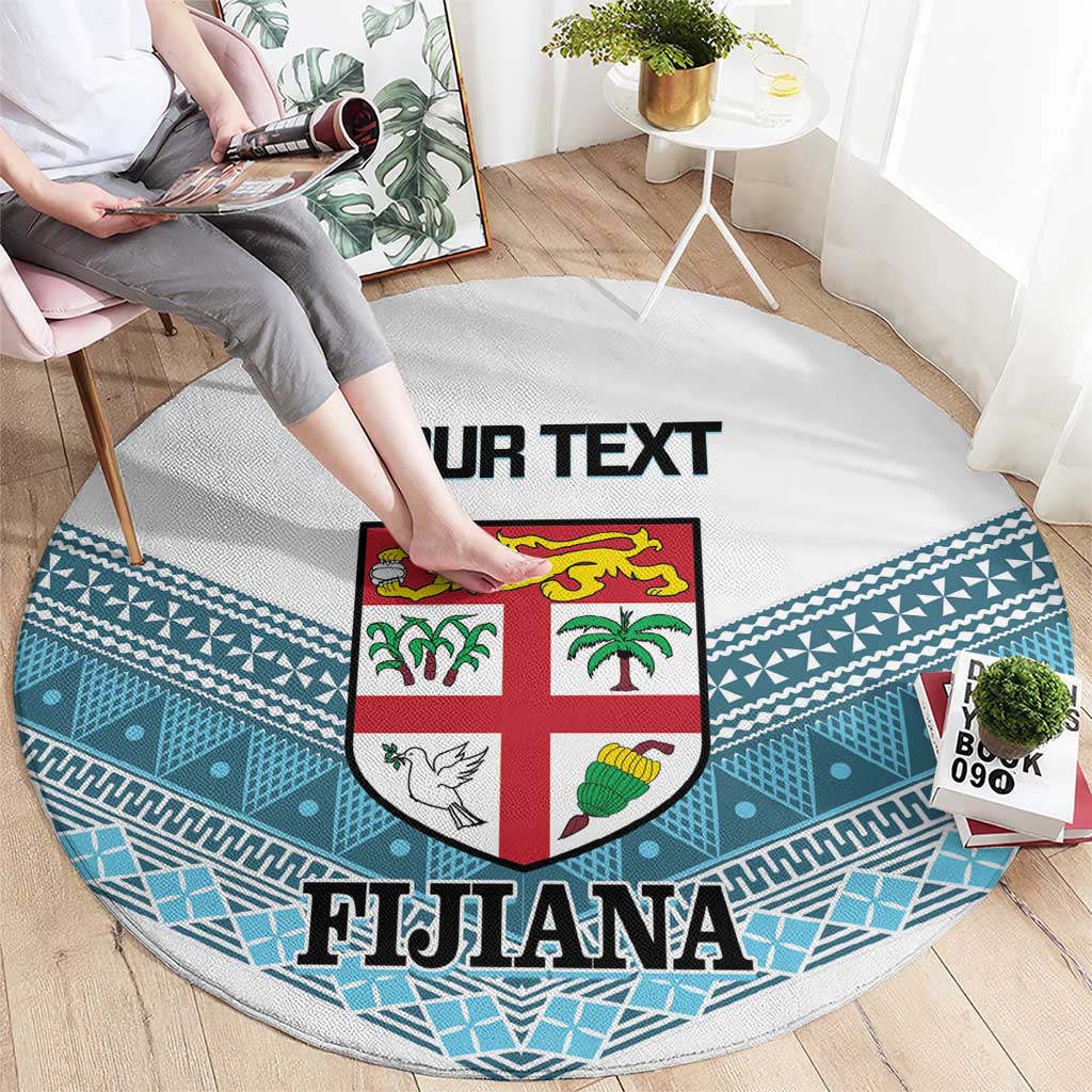 Custom Fiji Tapa Rugby 2025 Round Carpet Go Champions Fijiana LT14 - Polynesian Pride
