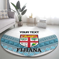 Custom Fiji Tapa Rugby 2025 Round Carpet Go Champions Fijiana LT14 - Polynesian Pride