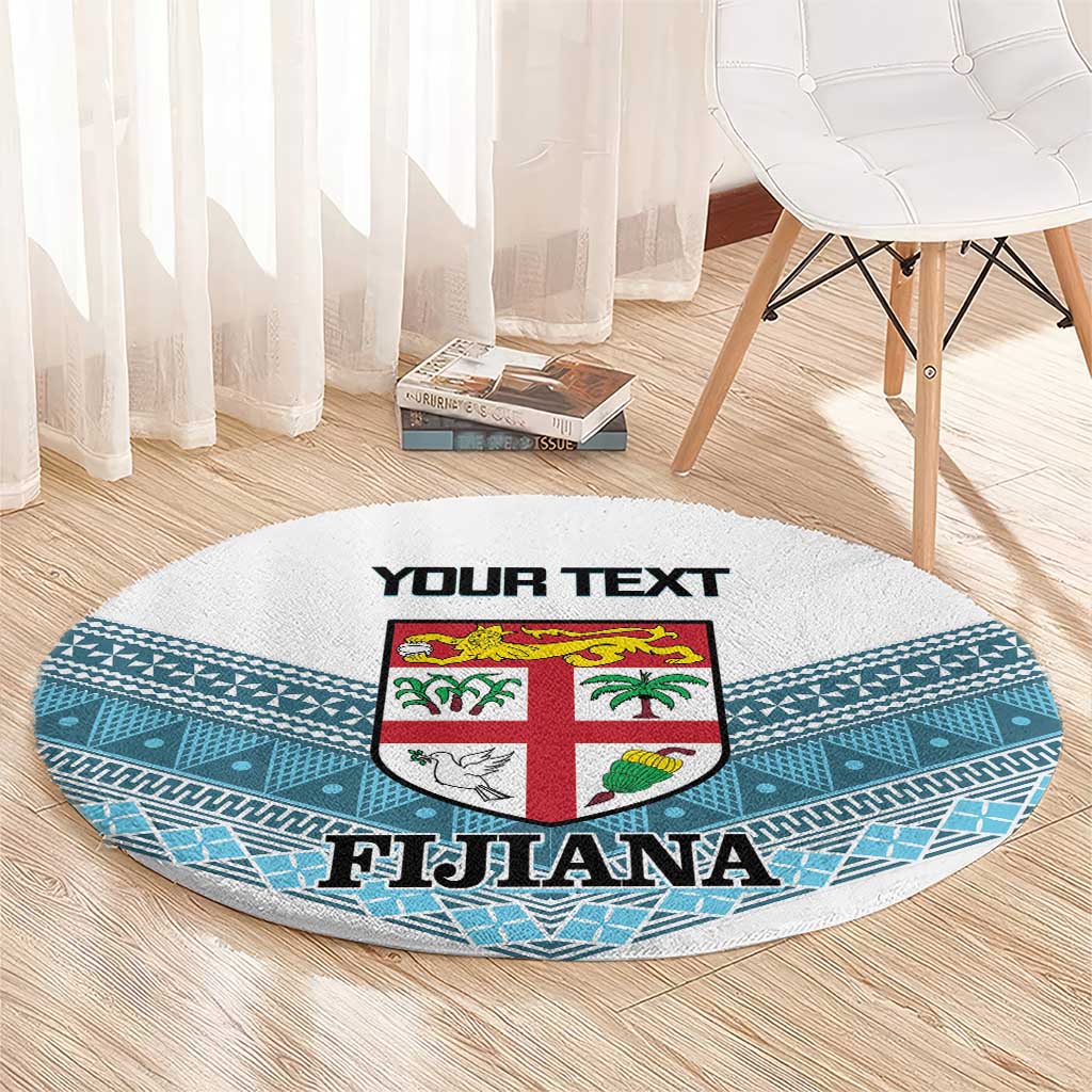 Custom Fiji Tapa Rugby 2025 Round Carpet Go Champions Fijiana LT14 - Polynesian Pride
