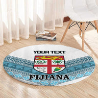 Custom Fiji Tapa Rugby 2025 Round Carpet Go Champions Fijiana LT14 - Polynesian Pride
