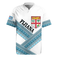 Custom Fiji Tapa Rugby 2025 Rugby Jersey Go Champions Fijiana LT14 White - Polynesian Pride