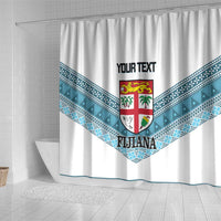 Custom Fiji Tapa Rugby 2025 Shower Curtain Go Champions Fijiana LT14 - Polynesian Pride