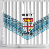 Custom Fiji Tapa Rugby 2025 Shower Curtain Go Champions Fijiana LT14 - Polynesian Pride