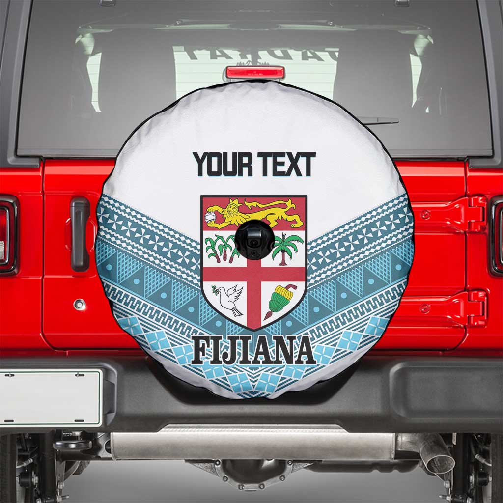 Custom Fiji Tapa Rugby 2025 Spare Tire Cover Go Champions Fijiana LT14 - Polynesian Pride
