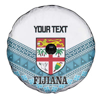 Custom Fiji Tapa Rugby 2025 Spare Tire Cover Go Champions Fijiana LT14 - Polynesian Pride