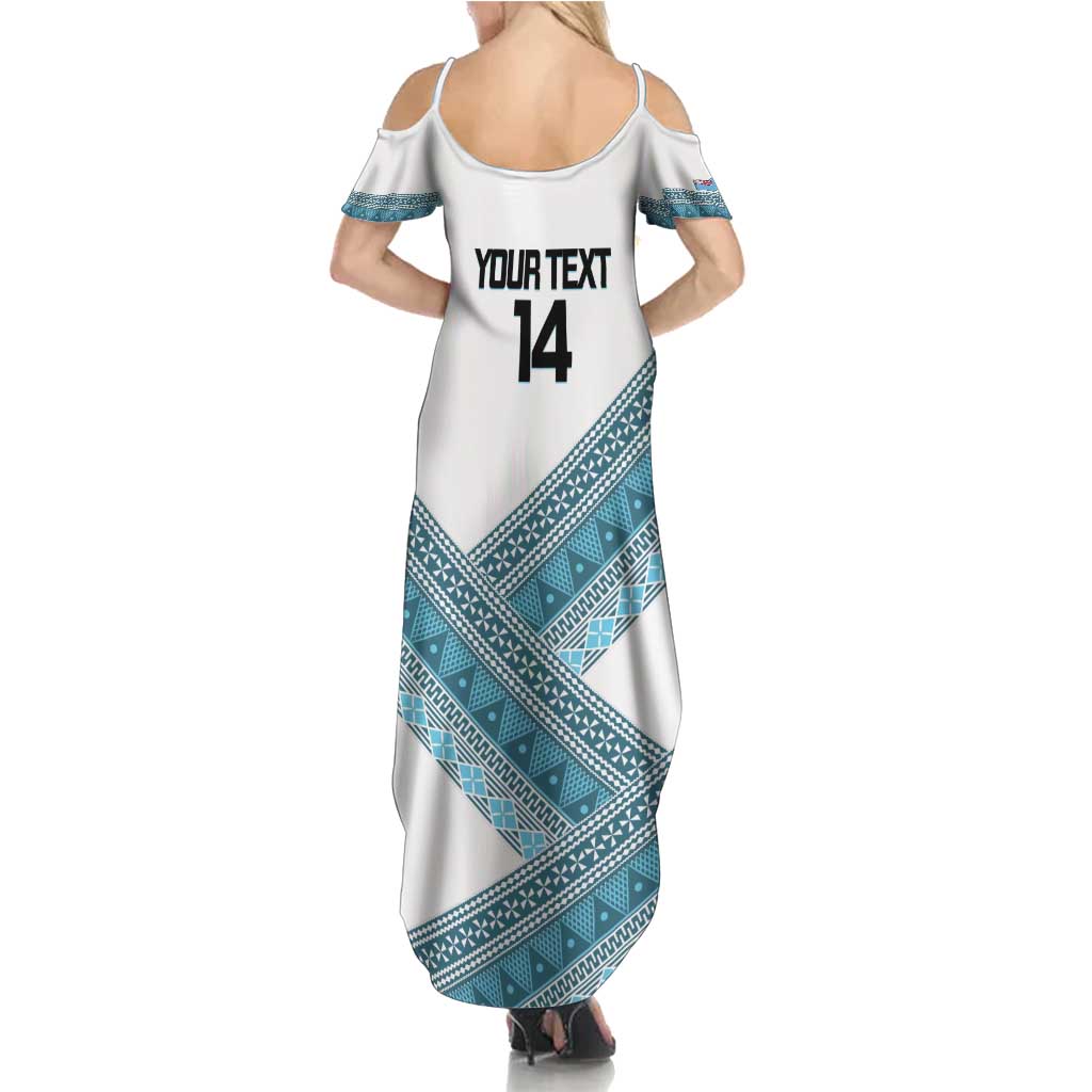 Custom Fiji Tapa Rugby 2025 Summer Maxi Dress Go Champions Fijiana LT14 - Polynesian Pride