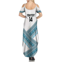 Custom Fiji Tapa Rugby 2025 Summer Maxi Dress Go Champions Fijiana LT14 - Polynesian Pride