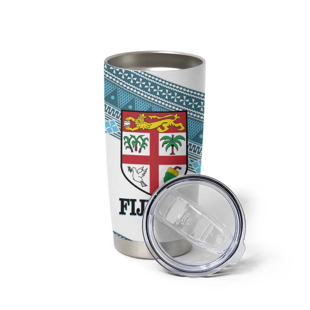 Custom Fiji Tapa Rugby 2025 Tumbler Cup Go Champions Fijiana LT14 - Polynesian Pride