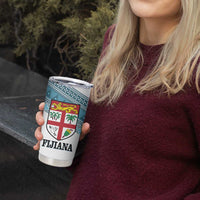 Custom Fiji Tapa Rugby 2025 Tumbler Cup Go Champions Fijiana LT14 - Polynesian Pride
