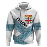 Custom Fiji Tapa Rugby 2025 Zip Hoodie Go Champions Fijiana LT14 Pullover Hoodie White - Polynesian Pride