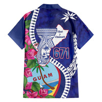 Biba Guam Liberation Day Family Matching Summer Maxi Dress and Hawaiian Shirt Tano y Chamoru Latte Stone Blue LT14 - Polynesian Pride