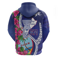 Biba Guam Liberation Day Hoodie Tano y Chamoru Latte Stone Blue