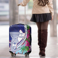 Biba Guam Liberation Day Luggage Cover Tano y Chamoru Latte Stone Blue