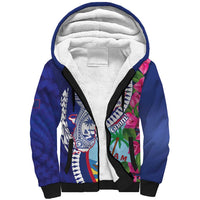 Biba Guam Liberation Day Sherpa Hoodie Tano y Chamoru Latte Stone Blue LT14 Unisex Blue - Polynesian Pride