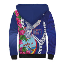 Biba Guam Liberation Day Sherpa Hoodie Tano y Chamoru Latte Stone Blue LT14 - Polynesian Pride