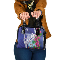 Biba Guam Liberation Day Shoulder Handbag Tano y Chamoru Latte Stone Blue