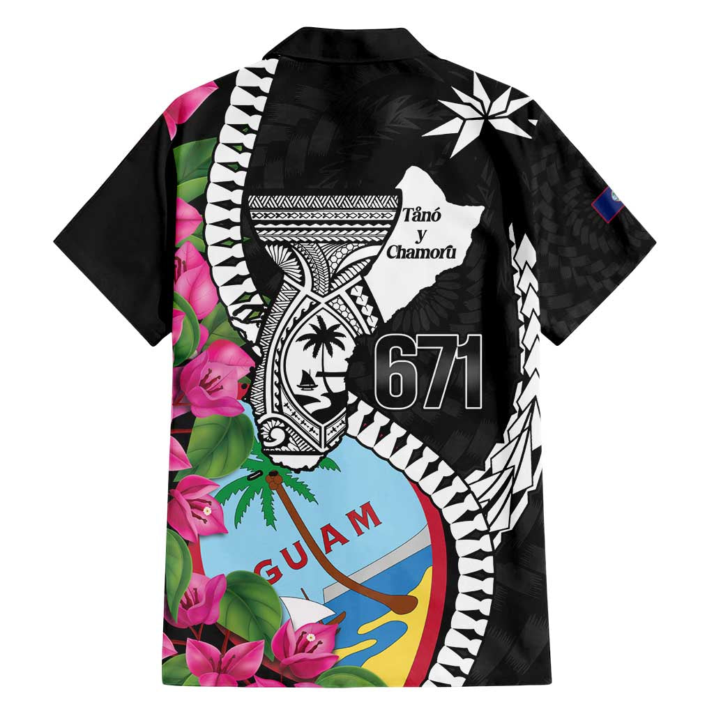 Biba Guam Liberation Day Family Matching Off Shoulder Short Dress and Hawaiian Shirt Tano y Chamoru Latte Stone Black LT14 - Polynesian Pride