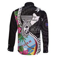 Biba Guam Liberation Day Family Matching Puletasi and Hawaiian Shirt Tano y Chamoru Latte Stone Black LT14 - Polynesian Pride