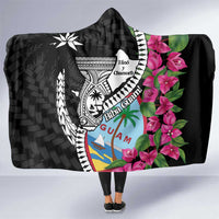 Biba Guam Liberation Day Hooded Blanket Tano y Chamoru Latte Stone Black LT14 One Size Black - Polynesian Pride