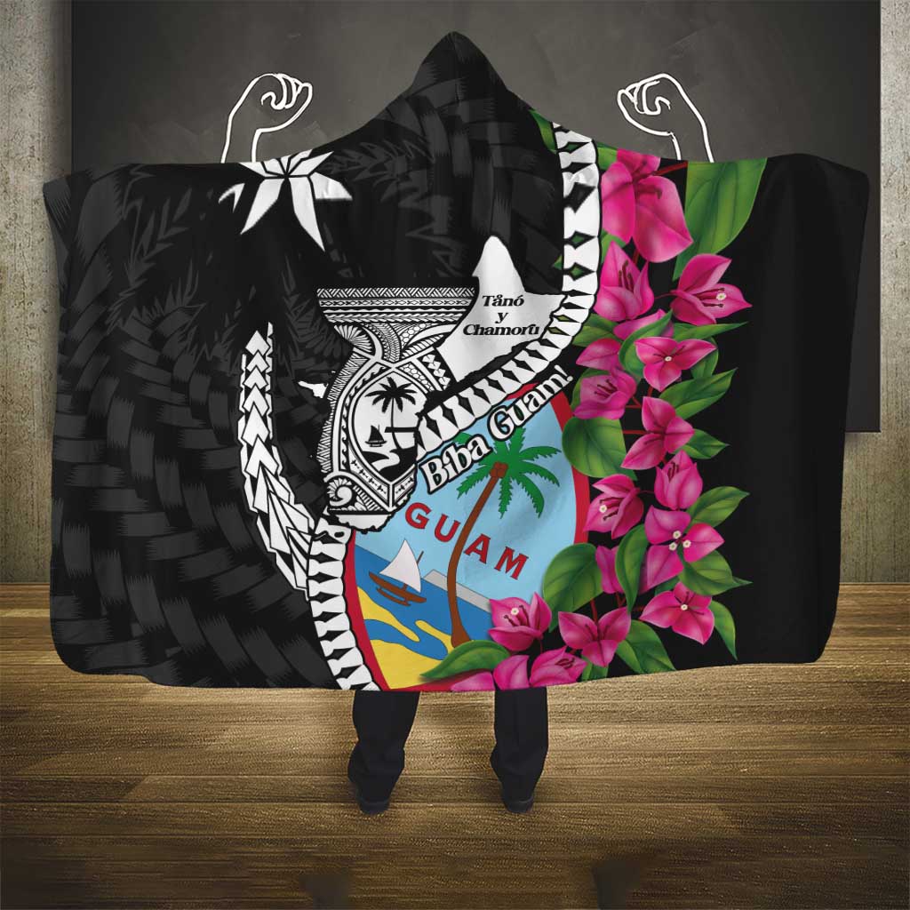 Biba Guam Liberation Day Hooded Blanket Tano y Chamoru Latte Stone Black LT14 - Polynesian Pride