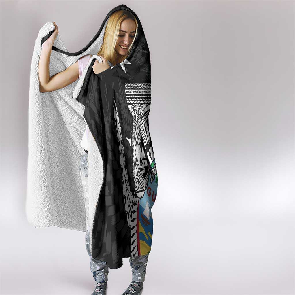 Biba Guam Liberation Day Hooded Blanket Tano y Chamoru Latte Stone Black LT14 - Polynesian Pride
