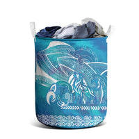 Kuri Dog Waka New Zealand Matariki Laundry Basket Ocean Sharks Maori Tattoo LT14 - Polynesian Pride