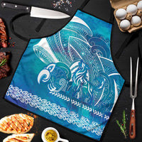 Kuri Dog Waka New Zealand Matariki Apron Ocean Sharks Maori Tattoo LT14 Blue - Polynesian Pride