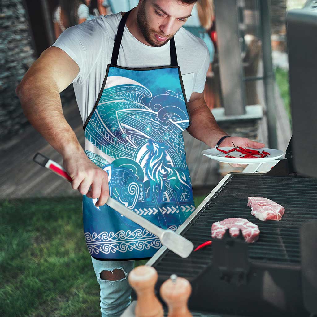 Kuri Dog Waka New Zealand Matariki Apron Ocean Sharks Maori Tattoo LT14 - Polynesian Pride