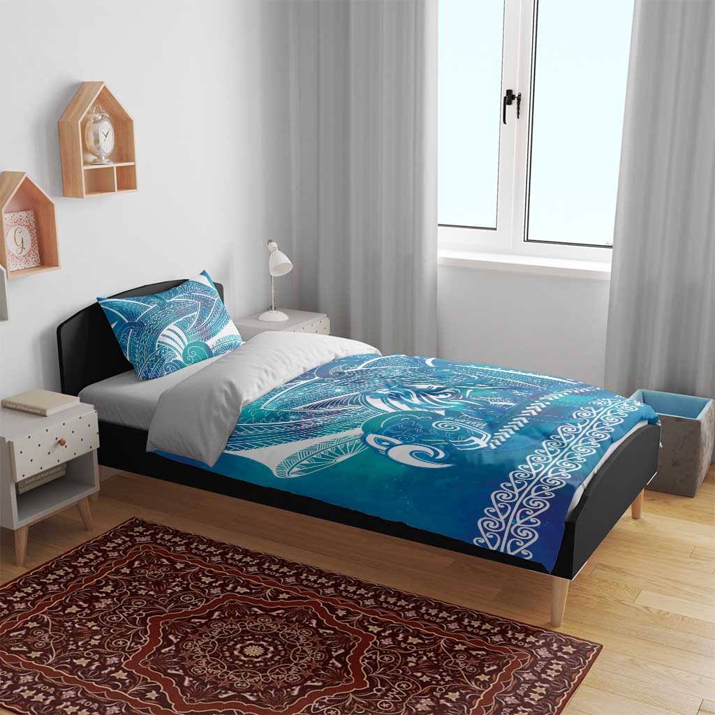 Kuri Dog Waka New Zealand Matariki Bedding Set Ocean Sharks Maori Tattoo LT14 - Polynesian Pride