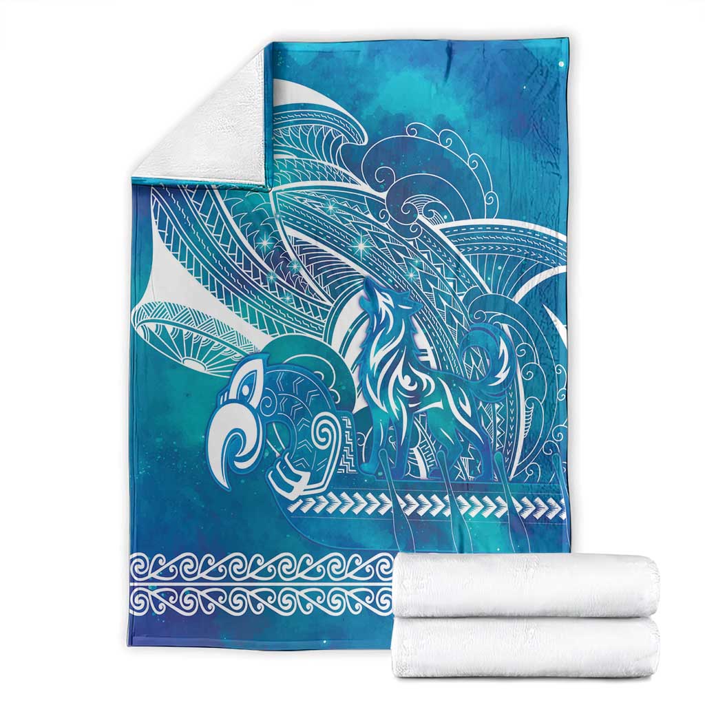 Kuri Dog Waka New Zealand Matariki Blanket Ocean Sharks Maori Tattoo LT14 - Polynesian Pride