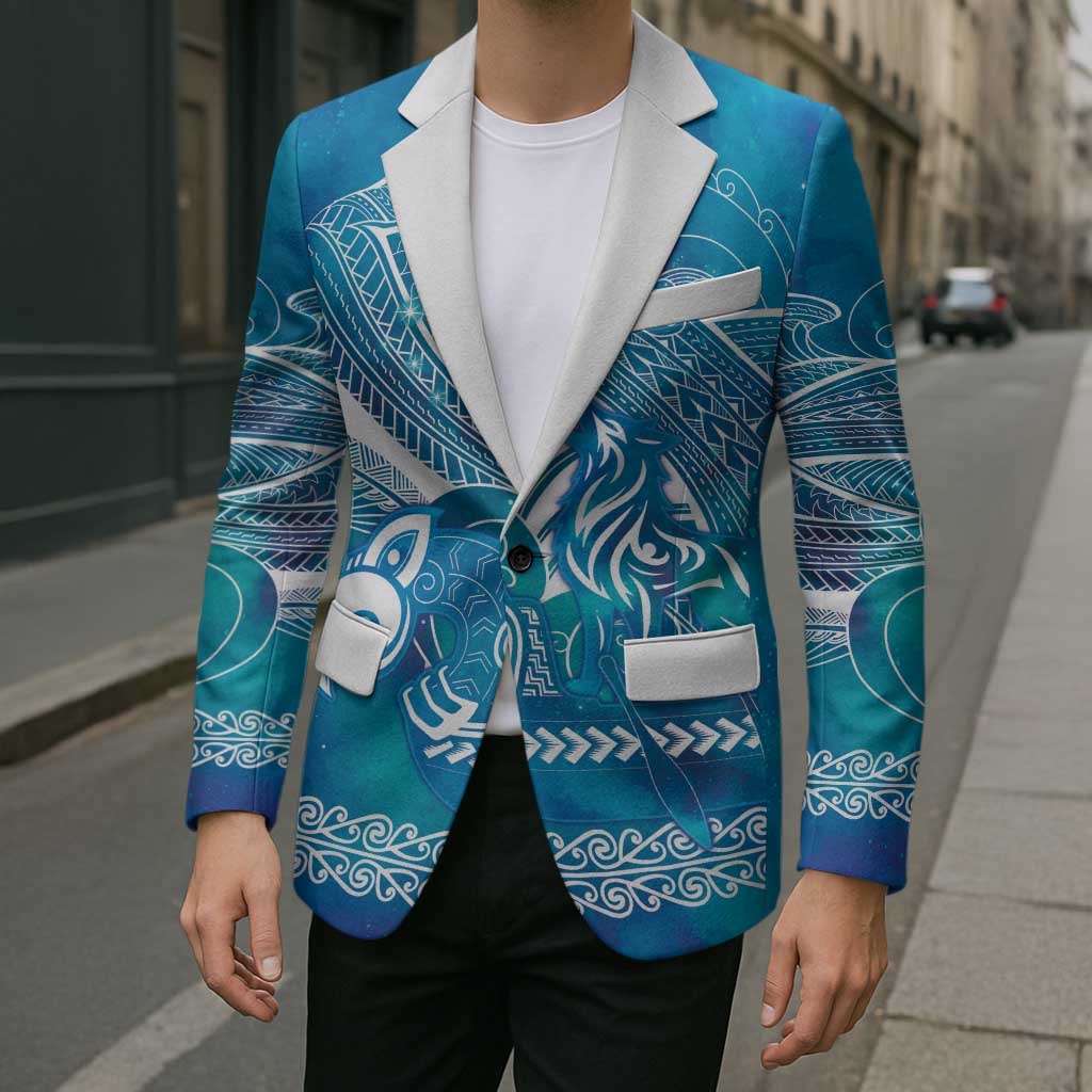 Kuri Dog Waka New Zealand Matariki Blazer Ocean Sharks Maori Tattoo LT14 - Polynesian Pride
