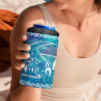 Kuri Dog Waka New Zealand Matariki 4 in 1 Can Cooler Tumbler Ocean Sharks Maori Tattoo LT14 - Polynesian Pride