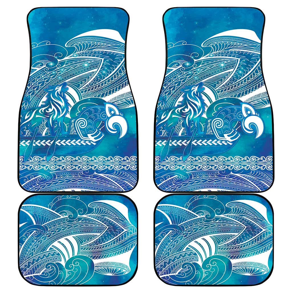 Kuri Dog Waka New Zealand Matariki Car Mats Ocean Sharks Maori Tattoo LT14 - Polynesian Pride