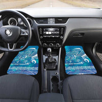 Kuri Dog Waka New Zealand Matariki Car Mats Ocean Sharks Maori Tattoo LT14 Set 2pcs - Front Blue - Polynesian Pride