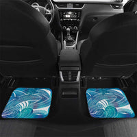 Kuri Dog Waka New Zealand Matariki Car Mats Ocean Sharks Maori Tattoo LT14 Set 2pcs - Back Blue - Polynesian Pride