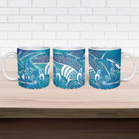 Kuri Dog Waka New Zealand Matariki Ceramic Mug Ocean Sharks Maori Tattoo LT14 - Polynesian Pride