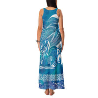 Kuri Dog Waka New Zealand Matariki Family Matching Tank Maxi Dress and Hawaiian Shirt Ocean Sharks Maori Tattoo LT14 - Polynesian Pride