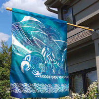 Kuri Dog Waka New Zealand Matariki Garden Flag Ocean Sharks Maori Tattoo LT14 - Polynesian Pride