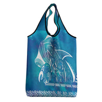 Kuri Dog Waka New Zealand Matariki Grocery Bag Ocean Sharks Maori Tattoo LT14 - Polynesian Pride