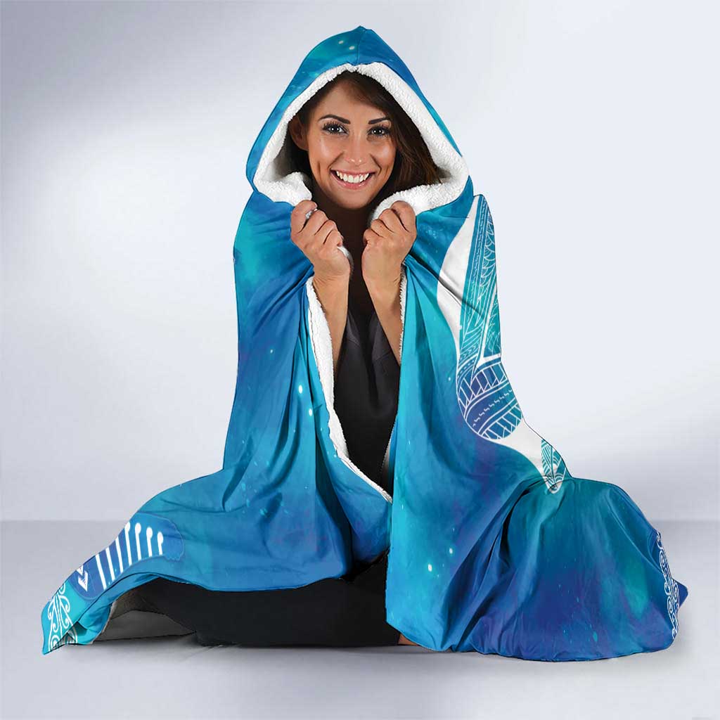 Kuri Dog Waka New Zealand Matariki Hooded Blanket Ocean Sharks Maori Tattoo LT14 - Polynesian Pride