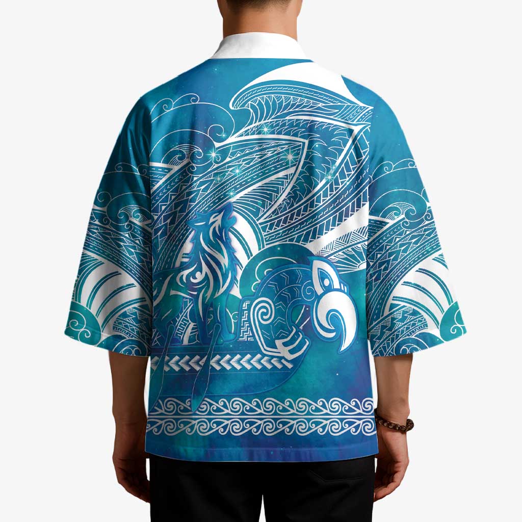 Kuri Dog Waka New Zealand Matariki Kimono Ocean Sharks Maori Tattoo LT14 - Polynesian Pride