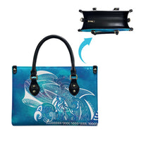 Kuri Dog Waka New Zealand Matariki Leather Bag Ocean Sharks Maori Tattoo LT14 - Polynesian Pride