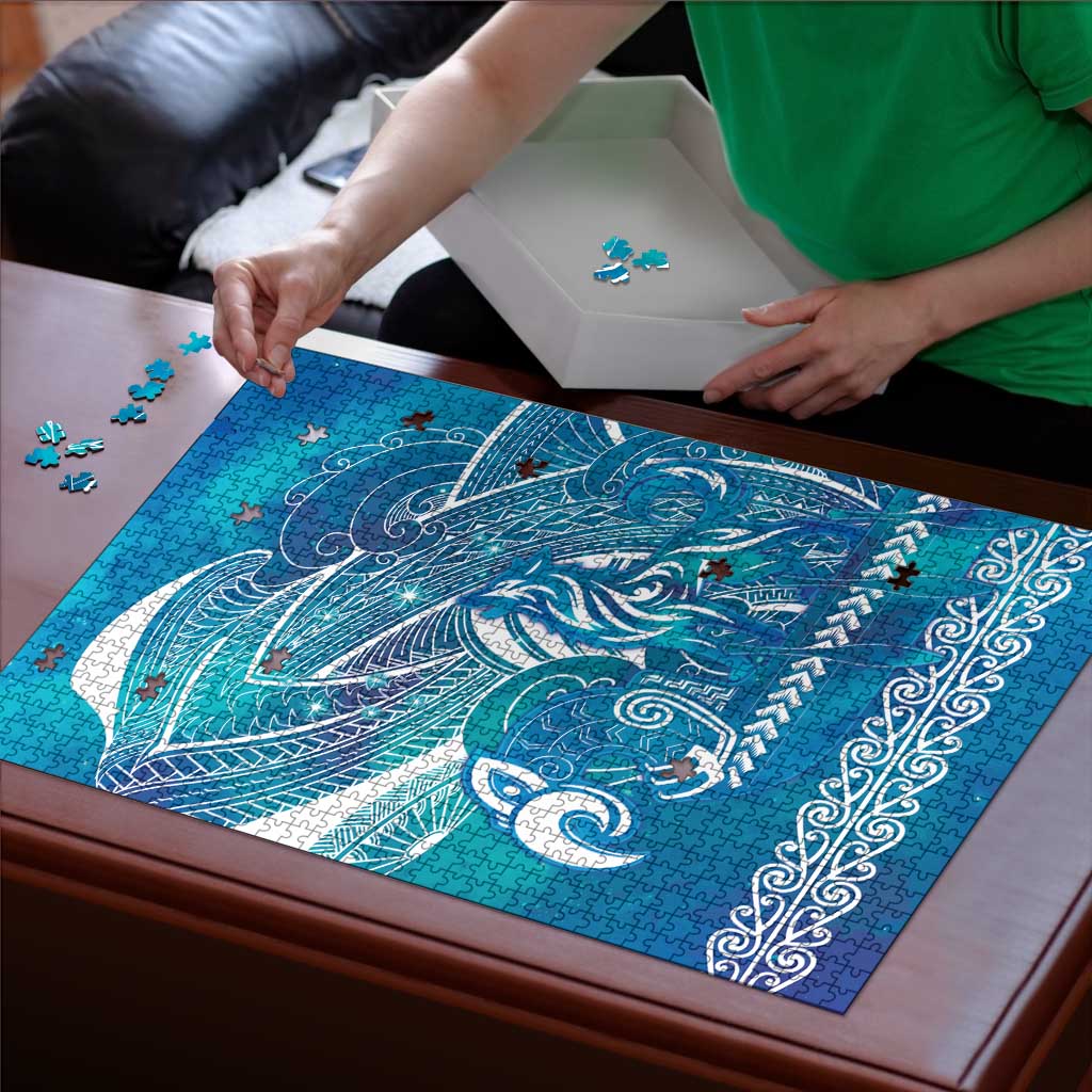 Kuri Dog Waka New Zealand Matariki Puzzle Ocean Sharks Maori Tattoo LT14 - Polynesian Pride