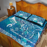 Kuri Dog Waka New Zealand Matariki Quilt Bed Set Ocean Sharks Maori Tattoo LT14 - Polynesian Pride