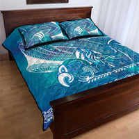 Kuri Dog Waka New Zealand Matariki Quilt Bed Set Ocean Sharks Maori Tattoo LT14 - Polynesian Pride