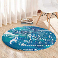 Kuri Dog Waka New Zealand Matariki Round Carpet Ocean Sharks Maori Tattoo LT14 - Polynesian Pride